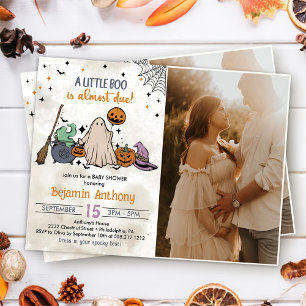 Invitation Un Petit Boo Photo Du Baby shower D'Halloween