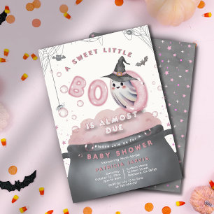 Invitation Un Petit Boo Sucré Est Presque En Baby shower Rose