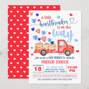 Invitation Un petit briseur de coeur est sur le chemin de l'a