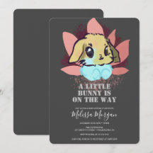 Un Petit Bunny Baby shower Gray