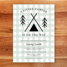 Invitation Un petit camping est en route Baby shower