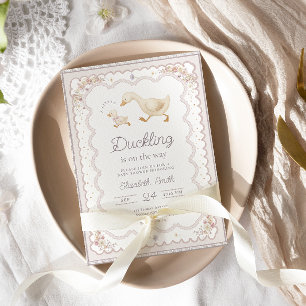 Invitation Un petit caneton est en route Baby Shower