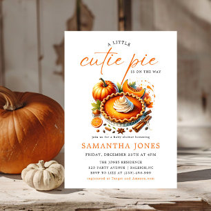 Invitation Un Petit Citrouille À Tarte À Cutie Baby shower D'