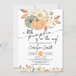 Invitation Un Petit Citrouille Automne Automne Automne Baby s