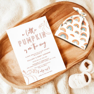 Invitation Un petit Citrouille est en Baby shower