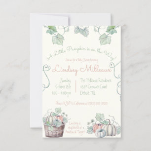 Invitation Un Petit Citrouille est en route !  Baby shower