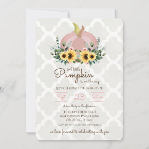 Invitation Un petit Citrouille est en route Baby shower Invit