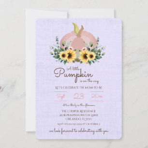 Invitation Un petit Citrouille est en route Baby shower Invit