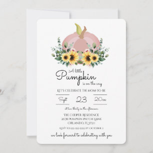 Invitation Un petit Citrouille est en route Baby shower Invit