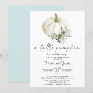 Invitation Un petit Citrouille est en route Fall Baby shower 