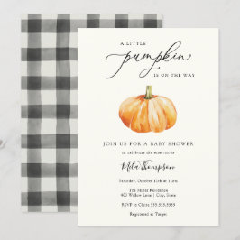 Invitation Un petit Citrouille se trouve sur le Baby shower W