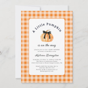 Invitation Un petit Citrouille se trouve sur le Baby shower W