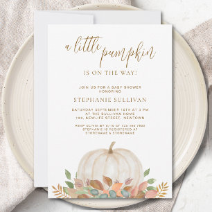 Invitation Un Petit Citrouille Se Trouve Sur Le Chemin Du Bab