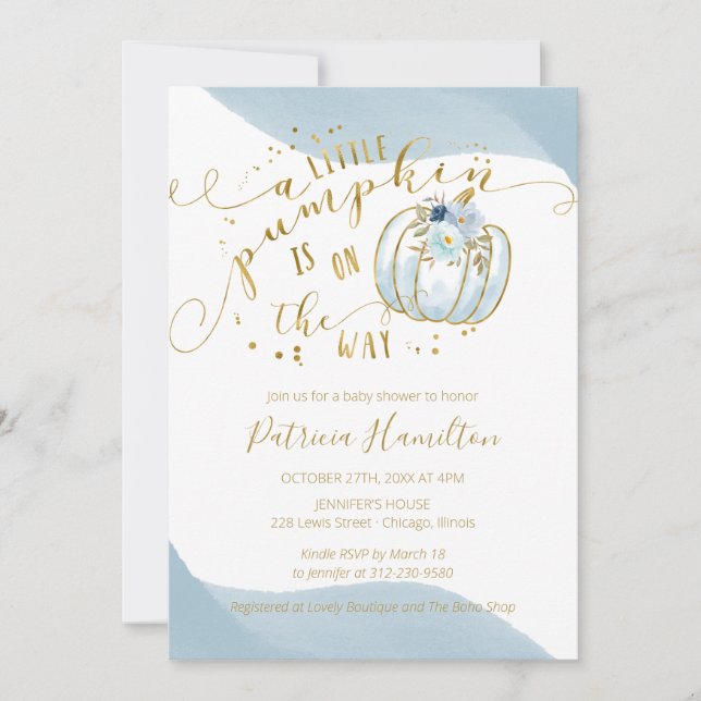 Invitation Un Petit Citrouille Se Trouve Sur Le Chemin Du Bab (Devant)