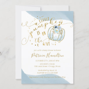 Invitation Un Petit Citrouille Se Trouve Sur Le Chemin Du Bab