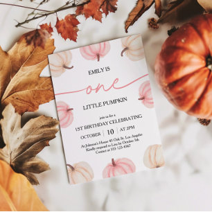 Invitation Un Petit Citrouille Tourne Un Anniversaire