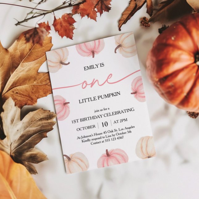 Invitation Un Petit Citrouille Tourne Un Anniversaire (Créateur téléchargé)