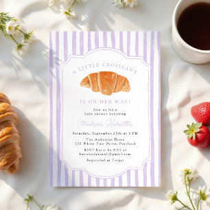 Invitation Un Petit Croissant Est En Route Fête Prénatale Lil