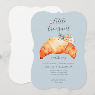 Invitation Un Petit Croissant Se Trouve Sur Le Chemin Du Baby