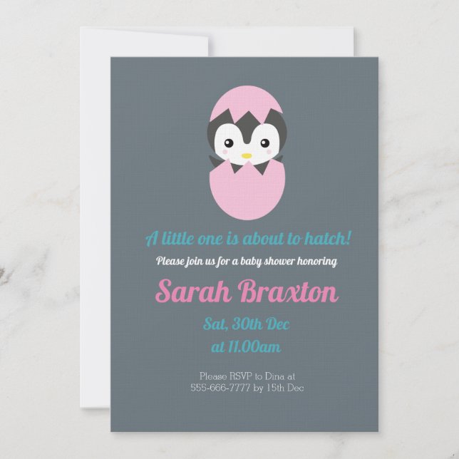 Invitation Un petit est sur le point d'ouvrir le baby shower (Devant)