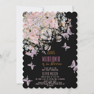 Invitation Un petit fleur sauvage est en fleurs baby shower #