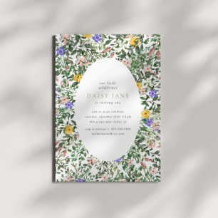 Invitation Un Petit Fleur sauvage   Jardin des filles 1er ann