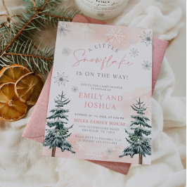 Invitation Un Petit Flocon De Neige Est Sur Le Chemin De L'In