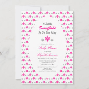 Invitation Un Petit Flocon De Neige Se Trouve Sur Le Chemin D