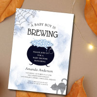 Un Petit Garçon Brûle Le Baby shower D'Halloween
