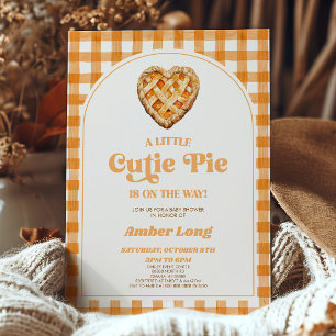 Invitation Un petit gâteau à tarte rétro Baby shower à tarte 