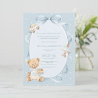 Un petit gentleman ours bleu bébé garçon