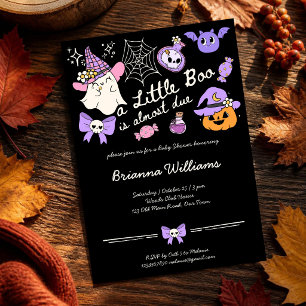 Invitation Un petit hallowen boo griffonnage esquisse baby sh