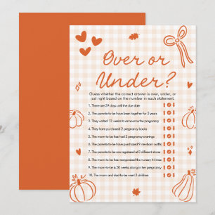 Invitation Un petit jeu de shower pour bébé : Citrouille en t