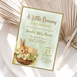 Invitation Un petit lapin Baby shower de lapin de printemps f