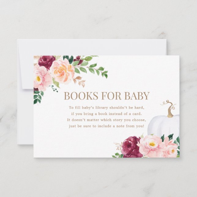 Invitation Un petit livre Citrouille doux pour bébé (Devant)