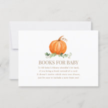 Un petit livre Citrouille doux pour l'invitation d