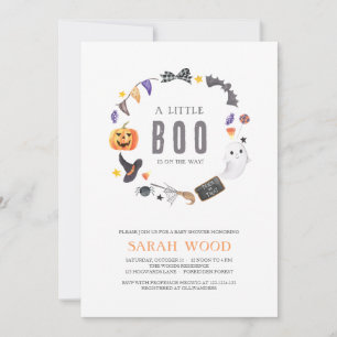 Invitation Un petit livre est en route, Baby shower d'Hallowe
