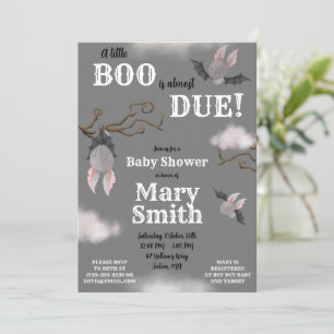 Invitation Un petit livre est presque dû ! Baby shower à thèm