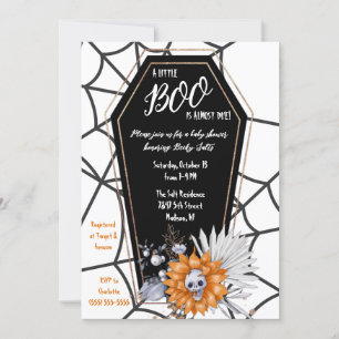 Invitation Un petit livre est presque dû ! Baby shower d'Hall