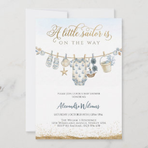 Invitation Un petit marin est en route garçon Baby shower