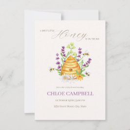 Invitation UN PETIT MIEL DOUX EST EN ROUTE DE Baby shower