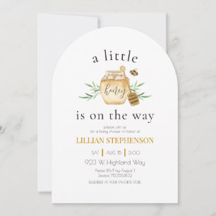 Invitation Un Petit Miel Est En Route Fête Prénatale Bébé