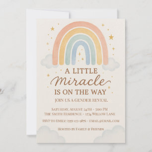 Invitation Un Petit Miracle Est En Route Révélation Du Sexe