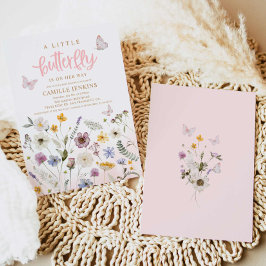 Invitation Un petit papillon est en chemin Baby shower