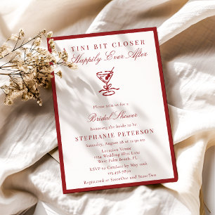 Invitation Un petit peu plus près Old Money Martini Baby Show