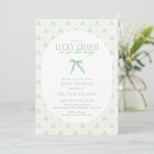 Invitation Un Petit Porte-Bonheur Est en Route Baby Shower