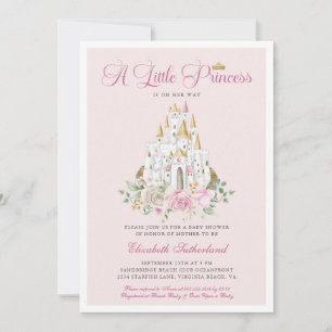 Invitation Un petit Prince est en chemin Baby shower fille