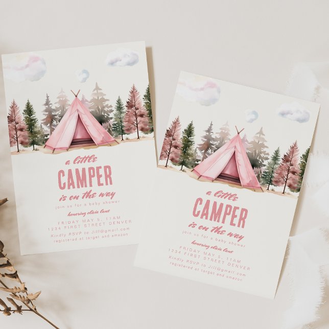 Invitation Un Petit Randonnée Camper Baby shower Camping (Créateur téléchargé)