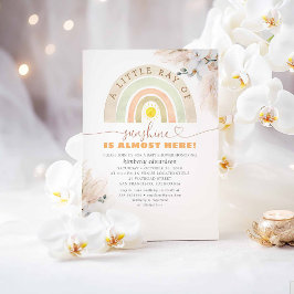Invitation Un petit rayon de soleil - Baby shower arc-en-ciel