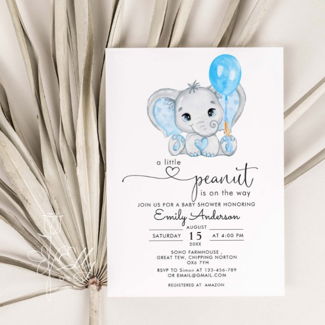 Invitation Un Peu D'Arachide Est Sur Le Chemin Du Baby shower (Créateur téléchargé)